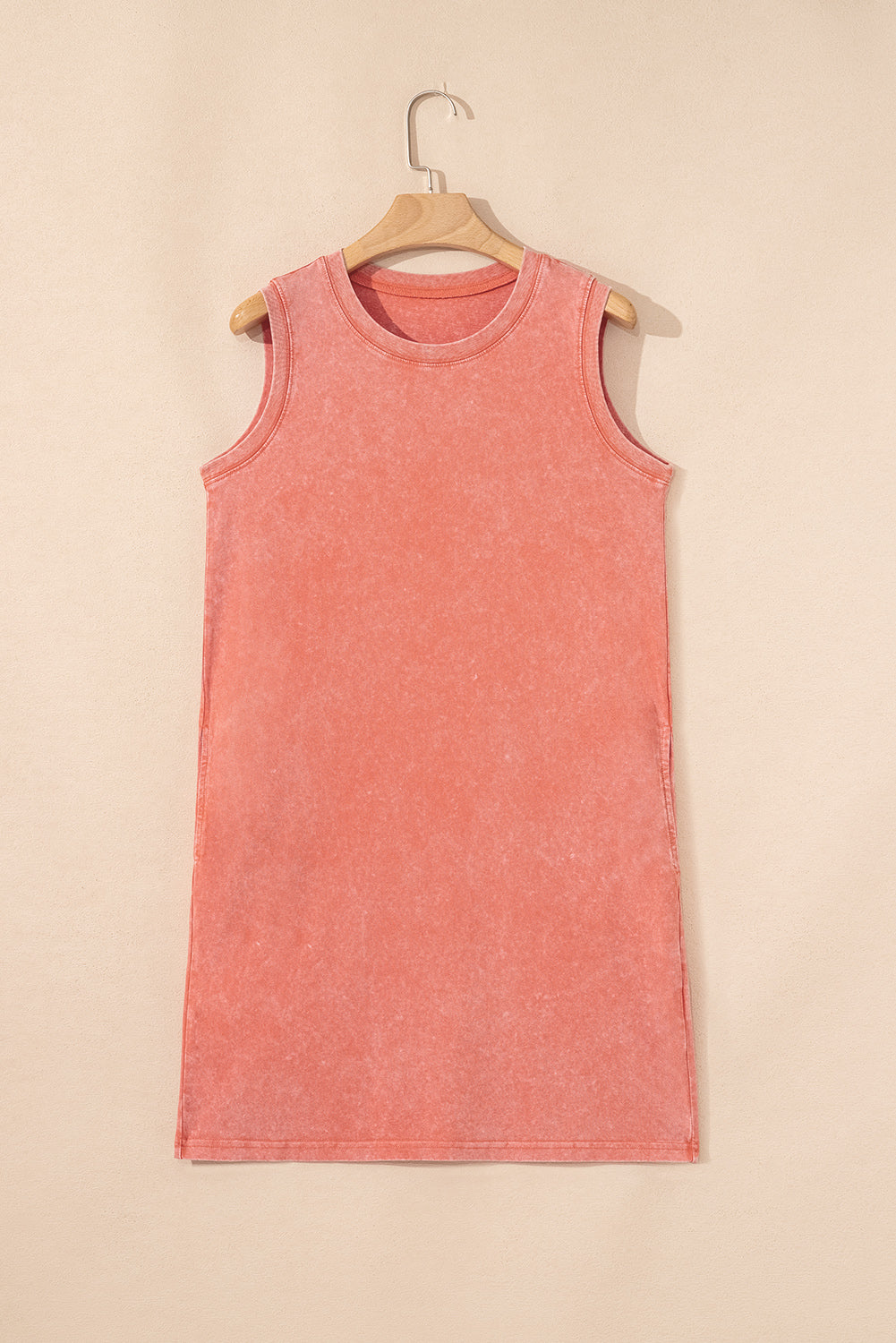 Beau Blue Mineral Wash Pocket Tank Mini Dress