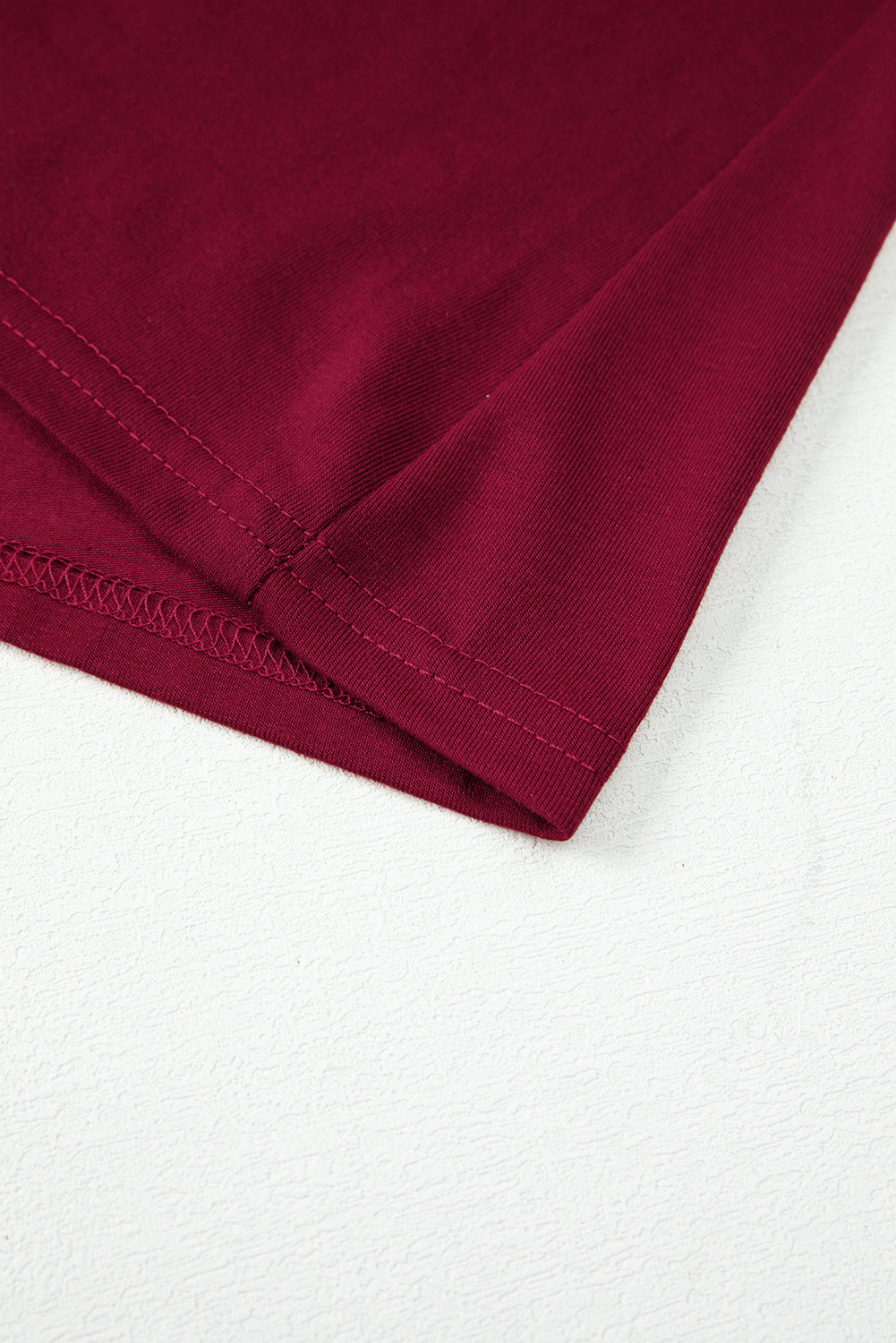 Burgundy Pleated Lace Sleeve Shift Mini Dress