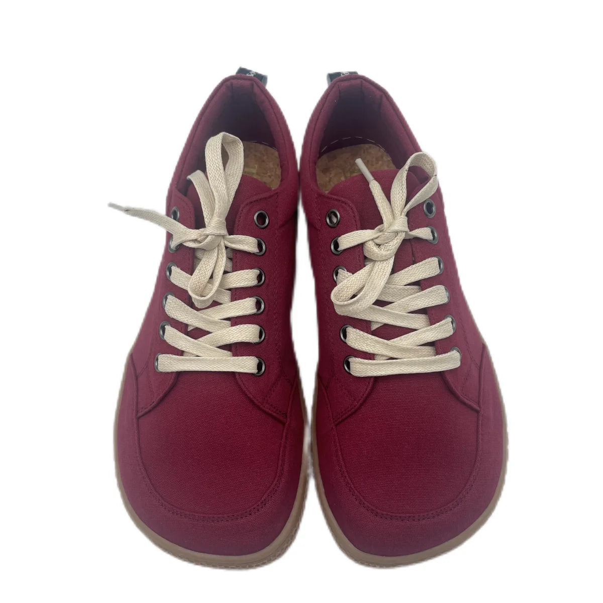 Tipsietoes 2025 Natural 100% Cotton Canvas Barefoot Women Lace Sneaker With Flat Soft Zero Drop Sole Wider Toe Box Light Weight
