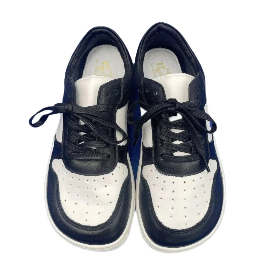 Tipsietoes Barefoot Genuine Leather 2025 New Sneaker For Women Men Flat Soft Zero Drop Sole Wider Toe Box Flexible Light Weight