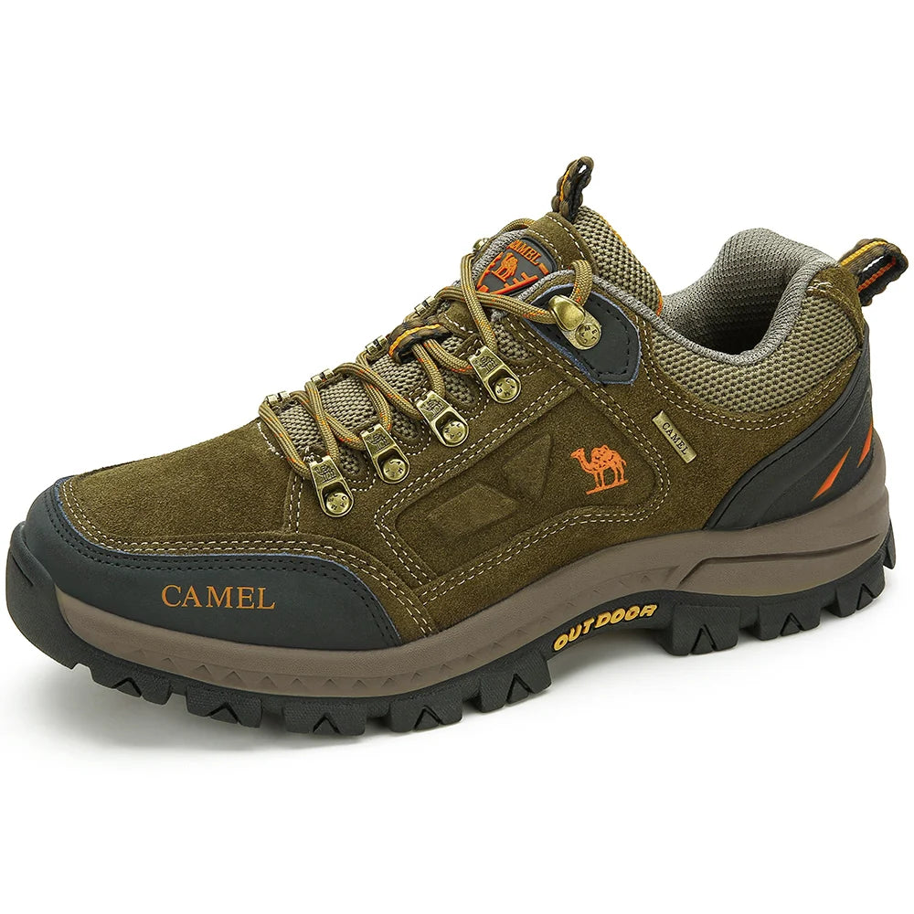 GOLDEN CAMEL Outdoors Hiking Shoes Women Anti-Slip Breathable Trekking Shoes for Men Climbing Leather