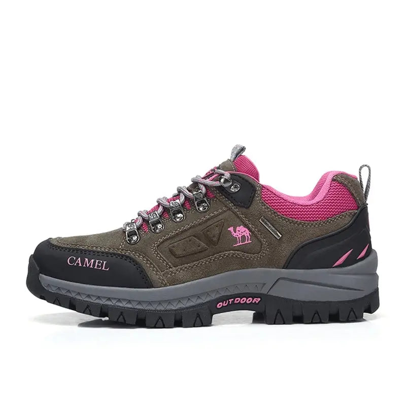 GOLDEN CAMEL Outdoors Hiking Shoes Women Anti-Slip Breathable Trekking Shoes for Men Climbing Leather