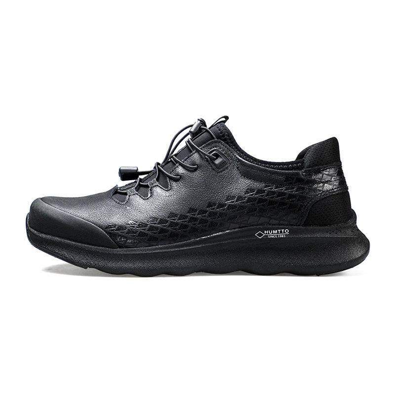 Chaussures de randonnée en cuir véritable de haute qualité pour hommes, baskets d'extérieur à bande élastique, souples, antidérapantes, légères, pour le trekking