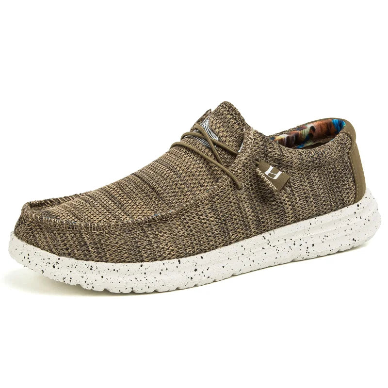 Chaussures décontractées pour hommes, chaussures en toile denim tendance, respirantes, plates, pour la marche et l'extérieur, grande taille, légères, mocassins