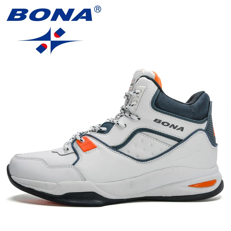 BONA New Designers Brand Professional Basketball Shoes Men High-Top Sneakers Man Light Comfortable Walking Shoes Mansculino