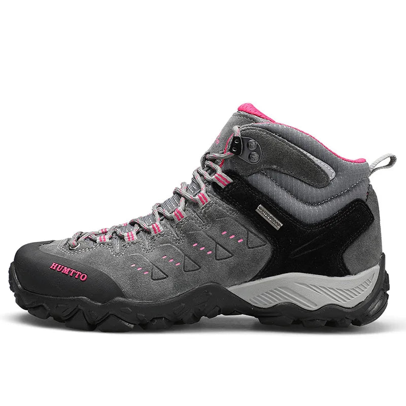 HUMTTO Nouvelles chaussures de randonnée imperméables pour hommes et femmes, baskets d'extérieur en cuir pour hommes et femmes, marche, escalade, trekking, sport, bottes pour hommes et femmes