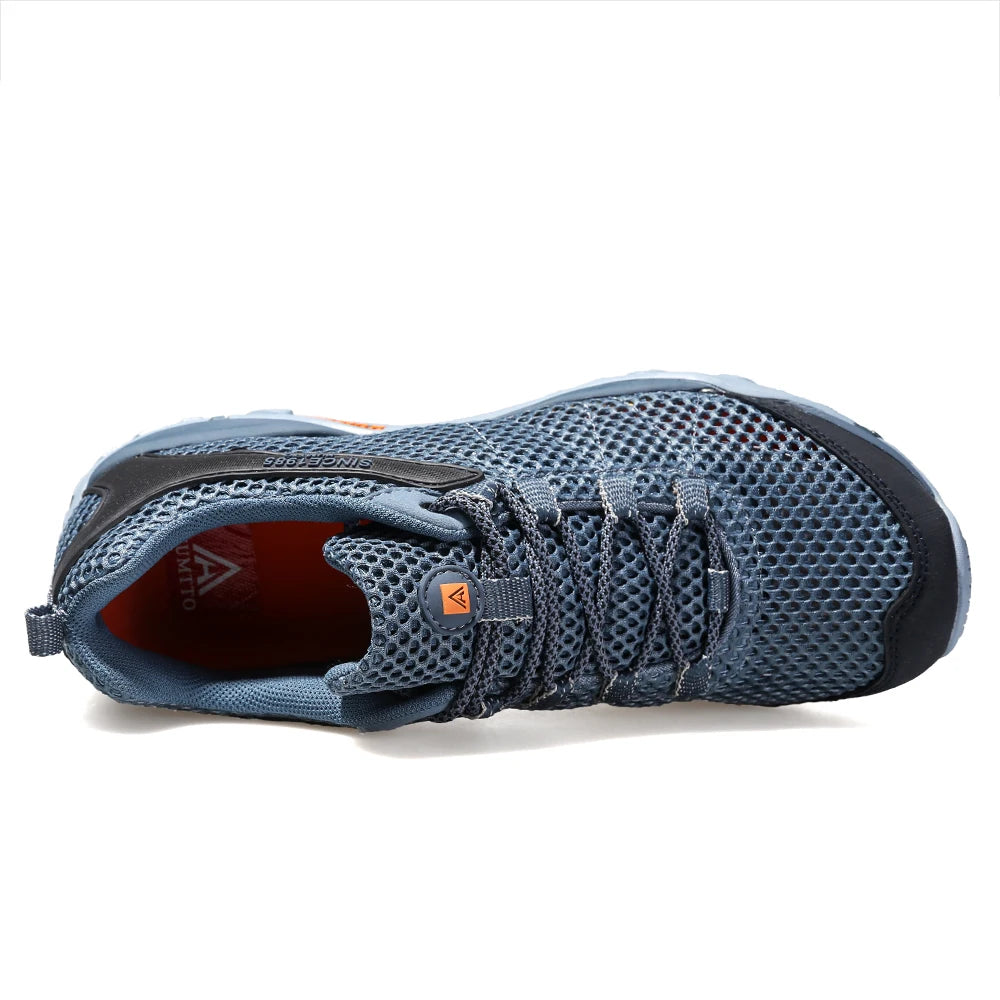 HUMTTO Nouvelles chaussures de randonnée d'été pour hommes chaussures de sport respirantes pour hommes chaussures de trekking en plein air chaussures d'escalade chasse marche homme chaussures
