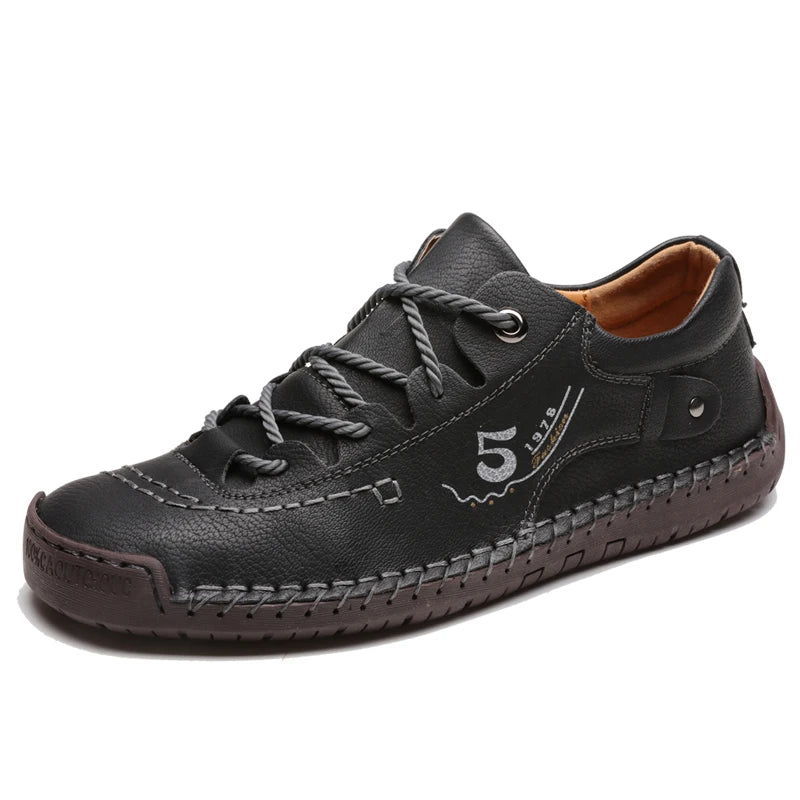 Chaussures décontractées pour hommes, mocassins en cuir faits à la main, confortables, de qualité, plates, en croûte de cuir, baskets pour hommes, nouvelle collection 2024