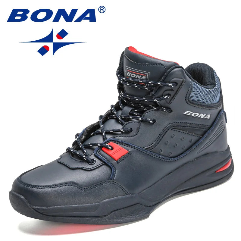 BONA New Designers Brand Professional Basketball Shoes Men High-Top Sneakers Man Light Comfortable Walking Shoes Mansculino