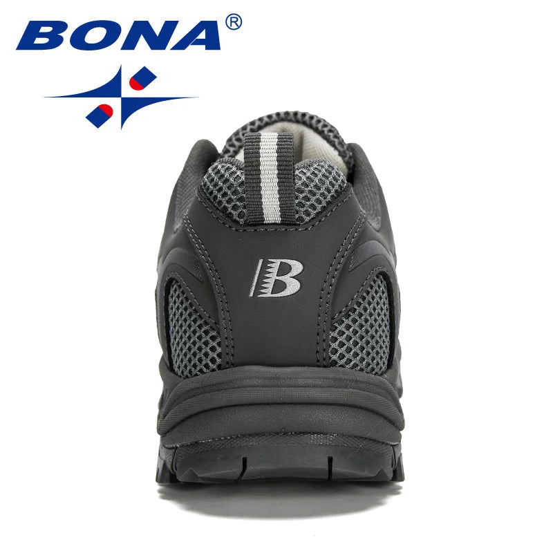 BONA New Arrival Mesh Running Shoes Men Trendy Sneaker Non-Slip Wear-Resistant Outdoor Walking Men Sport Shoes Comfortable
