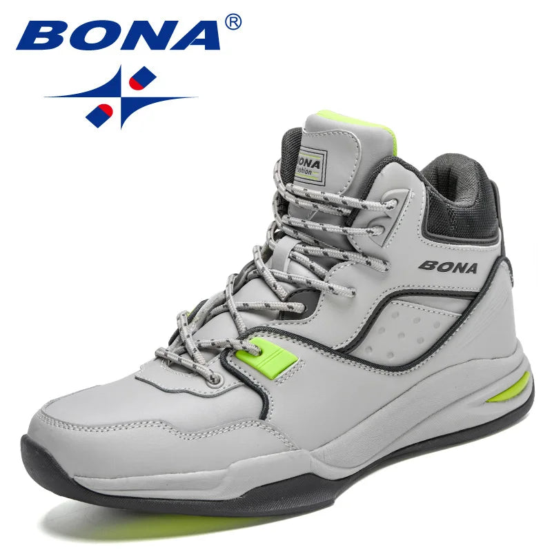 BONA New Designers Brand Professional Basketball Shoes Men High-Top Sneakers Man Light Comfortable Walking Shoes Mansculino