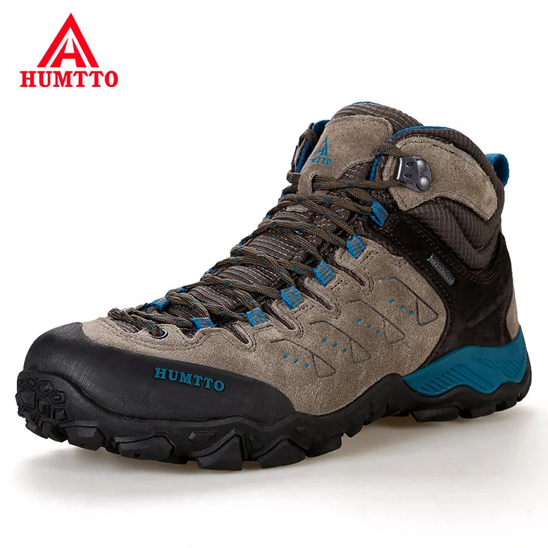 HUMTTO Nouvelles chaussures de randonnée imperméables pour hommes et femmes, baskets d'extérieur en cuir pour hommes et femmes, marche, escalade, trekking, sport, bottes pour hommes et femmes