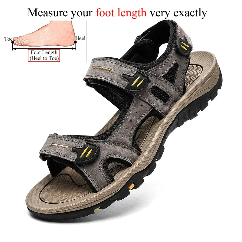 Big Size 48 49 Beach Sandals For Men Outdoor Casual Trekking Summer Breathable Shoes Sandal Hook & Loop Sandalias Hombre Playa