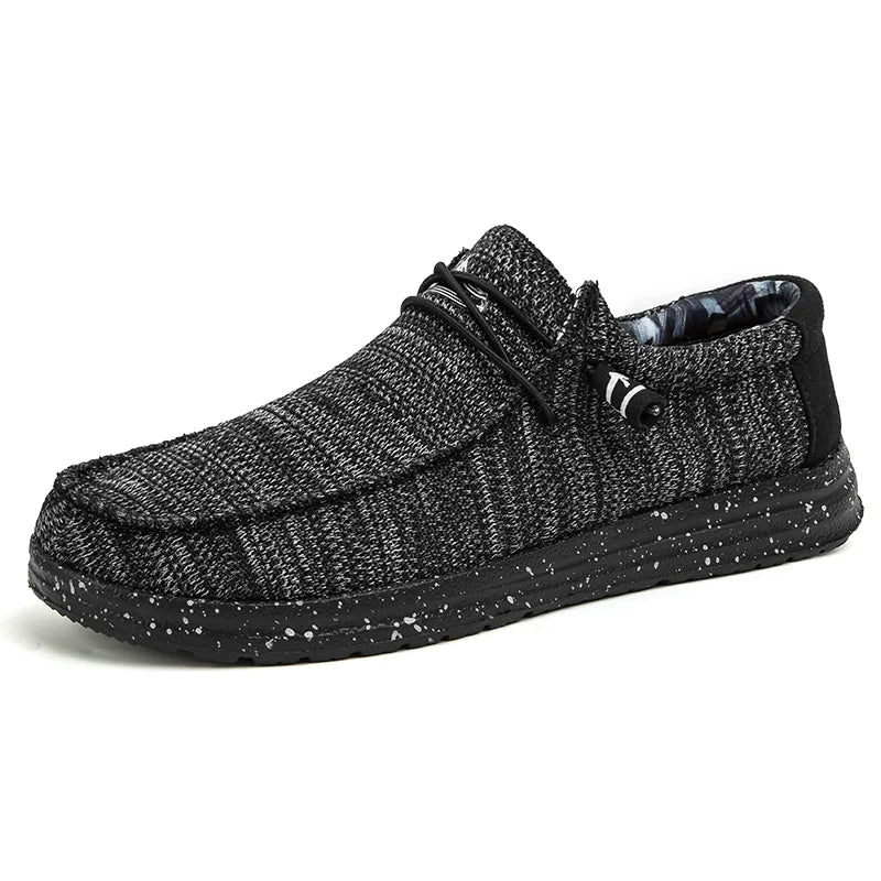 Chaussures décontractées pour hommes, chaussures en toile denim tendance, respirantes, plates, pour la marche et l'extérieur, grande taille, légères, mocassins