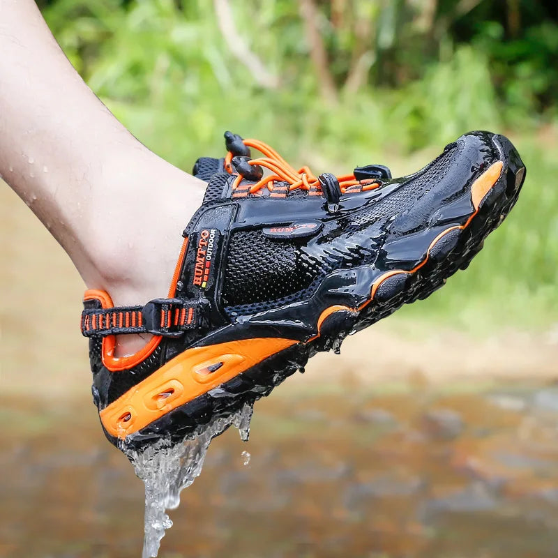 HUMTTO New Big Size Water Shoes for Men Summer Outdoor Hiking Shoes Breathable Trekking Aqua Fishing Beach Sandals Sneakers Mens