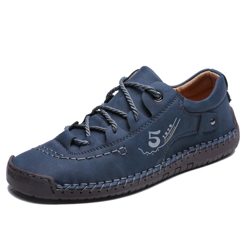 Chaussures décontractées pour hommes, mocassins en cuir faits à la main, confortables, de qualité, plates, en croûte de cuir, baskets pour hommes, nouvelle collection 2024