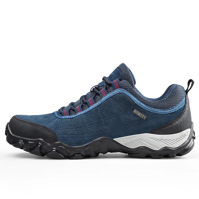 Humtto – Chaussures de randonnée en cuir résistantes à l’usure pour hommes, chaussures de sport de plein air à lacets, baskets d’escalade, de trekking et de chasse