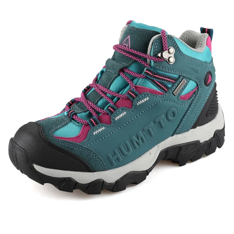 HUMTTO 2020 Bottes de randonnée imperméables et respirantes à lacets pour homme et femme, baskets d'extérieur en cuir pour escalade, trekking et tourisme