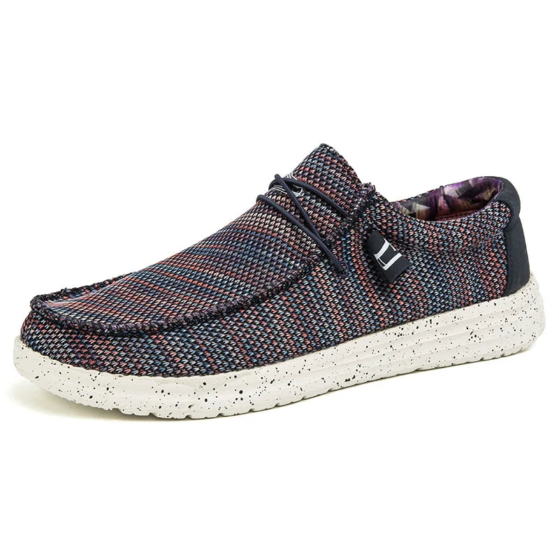 Chaussures décontractées pour hommes, chaussures en toile denim tendance, respirantes, plates, pour la marche et l'extérieur, grande taille, légères, mocassins