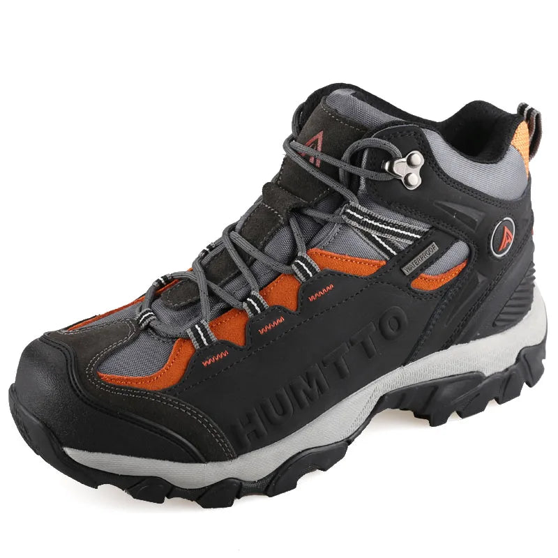 HUMTTO 2020 Bottes de randonnée imperméables et respirantes à lacets pour homme et femme, baskets d'extérieur en cuir pour escalade, trekking et tourisme