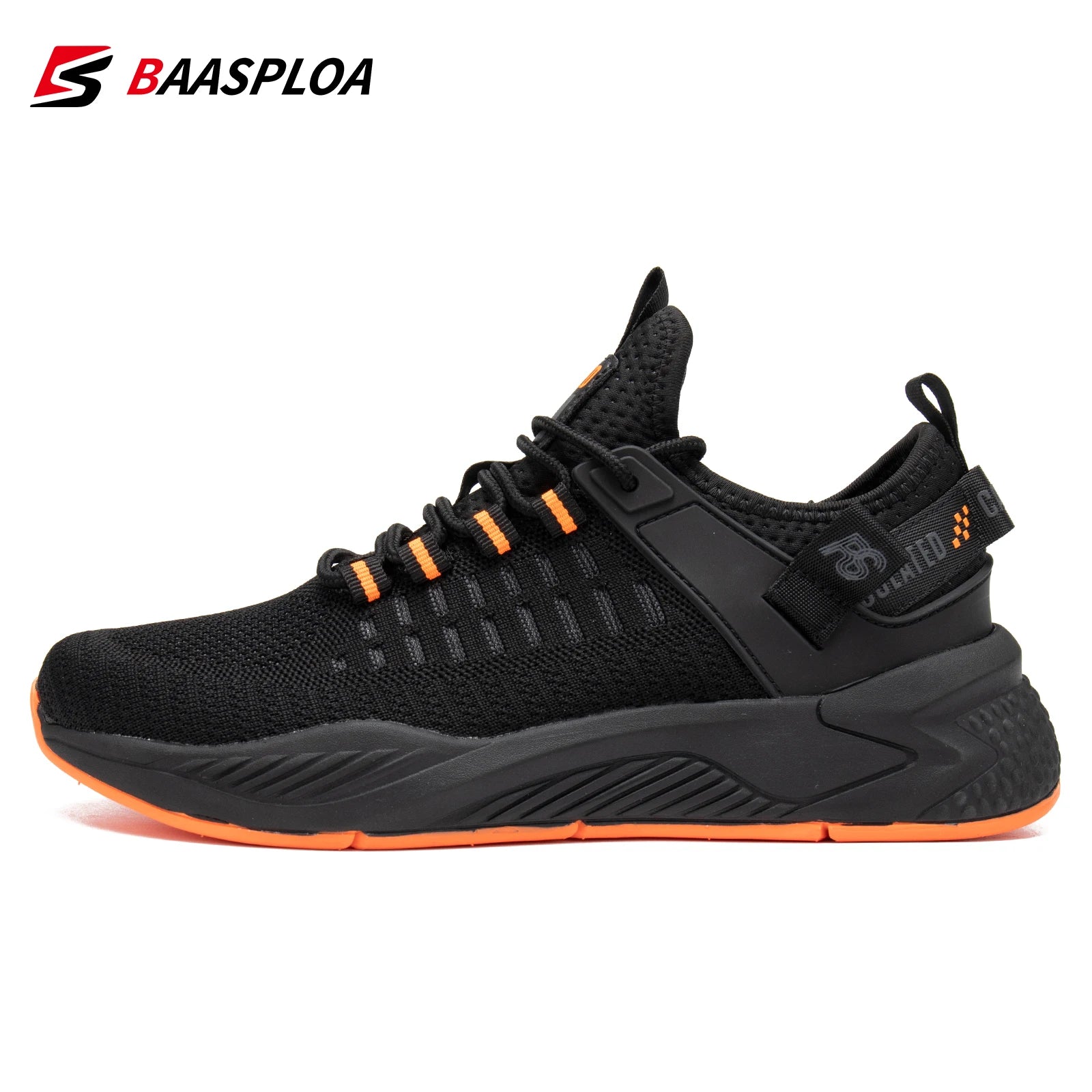 Baasploa Men Running Shoes Casual Lightweight Breathable Mesh Lace-Up Sneakers Male Outdoor Non-Slip Sports Tennis Shoes