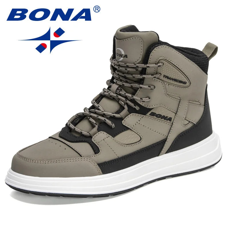 BONA 2022 New Designers High Quality Basketball Shoes Men Fashion Sneakers Anti-skid High-top Breathable Walking Shoe Mansculino