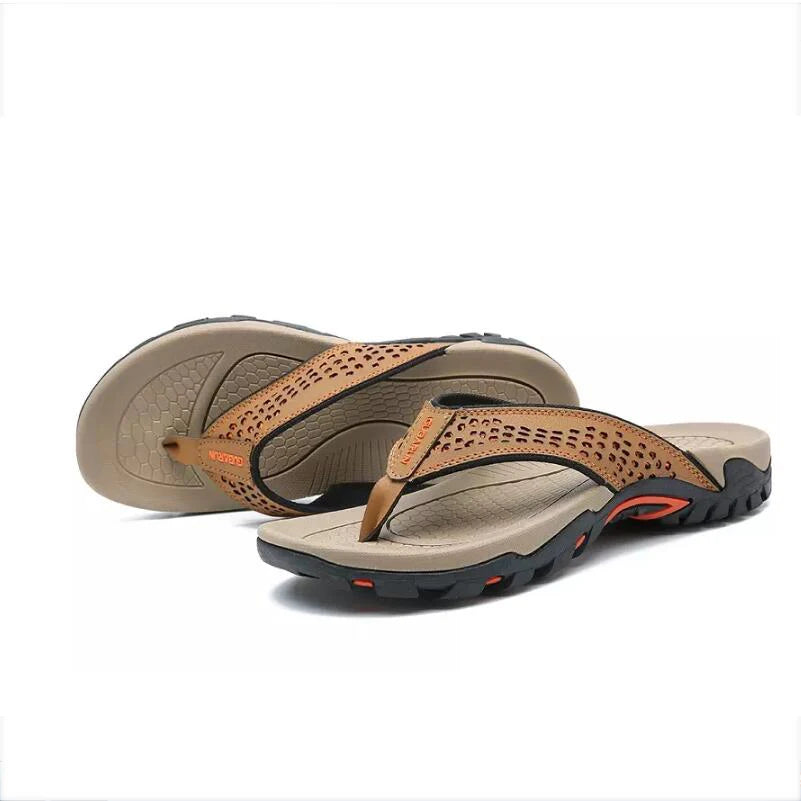 Tongs d'été en cuir PU pour hommes, chaussures de plage, grande taille 49 50 51 52, vente en gros, livraison directe