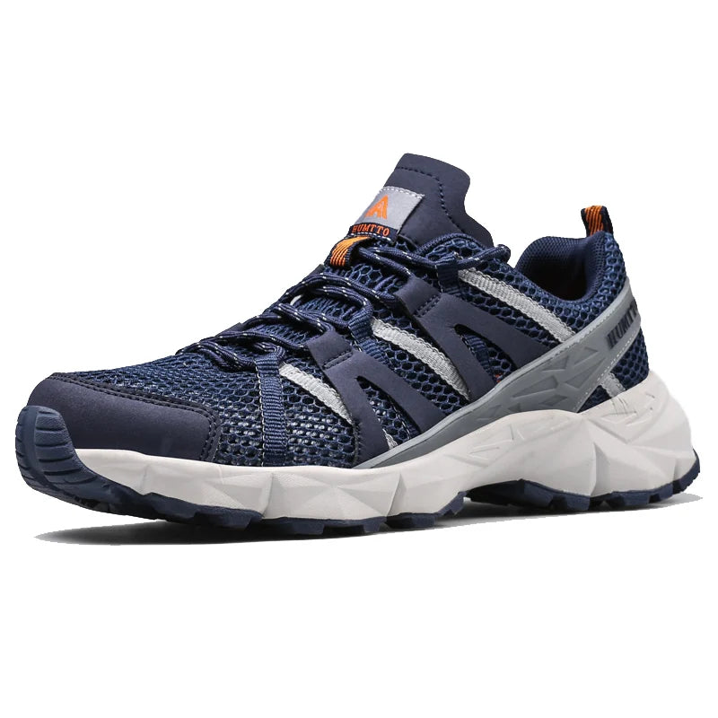 HUMTTO Chaussures de course antidérapantes et amortissantes pour hommes, respirantes, à lacets, pour le sport, le jogging, la randonnée, l'été, légères