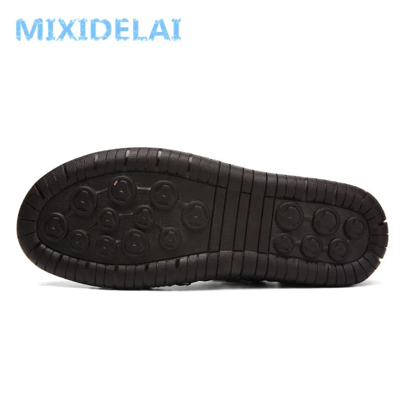 Sandales d'été classiques en cuir pour hommes, sandales romaines 2024, pantoufles d'extérieur, baskets de plage, tongs en caoutchouc, sandales de randonnée aquatique pour hommes
