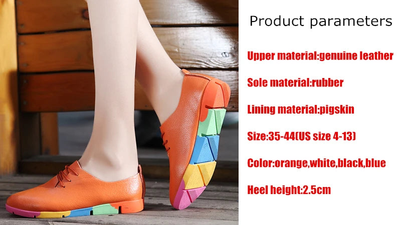 WOIZGIC Femmes Mère Femme Dames Chaussures Plates Mocassins Vache Véritable Cuir Souple Peau De Porc Décontracté À Lacets Chaussures 35-44 AZE-910