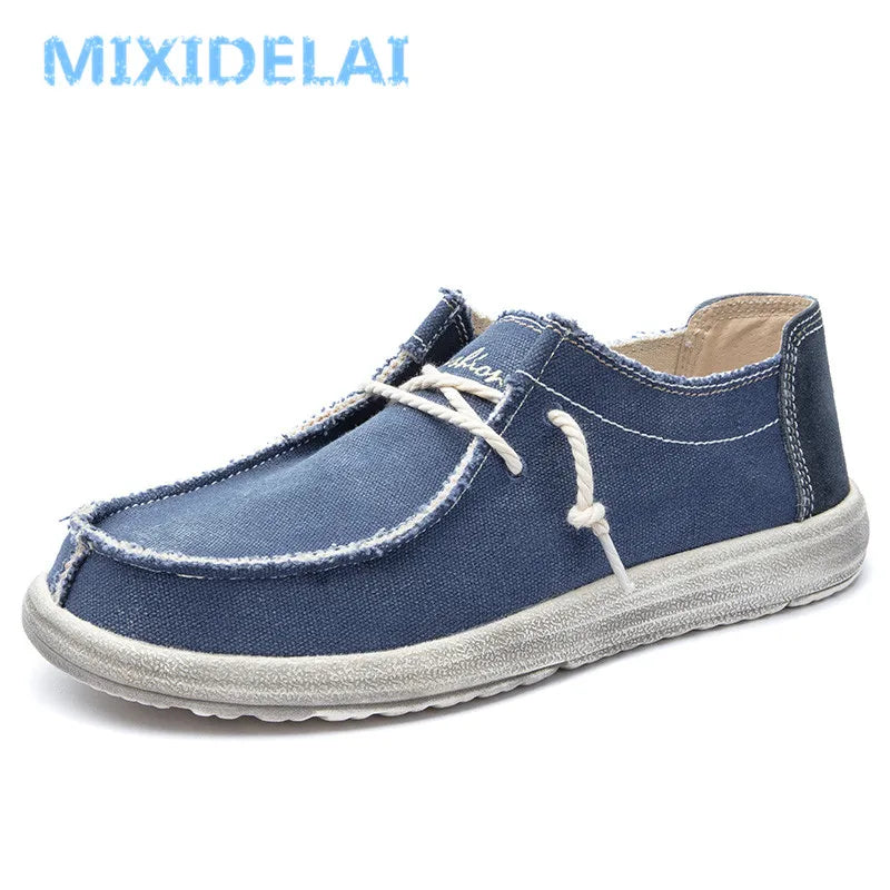 Mixidelai – Chaussures décontractées confortables pour hommes, nouvelle collection été automne, chaussures en toile pour hommes, marque tendance, mocassins plats, pointure 48