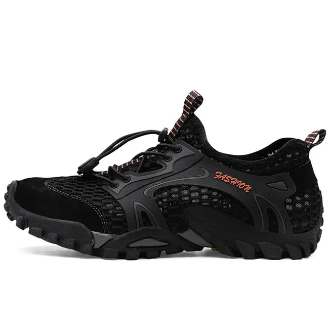 Chaussures décontractées en maille et cuir artificiel pour homme, baskets respirantes, grande taille, pour la marche, collection été 2024