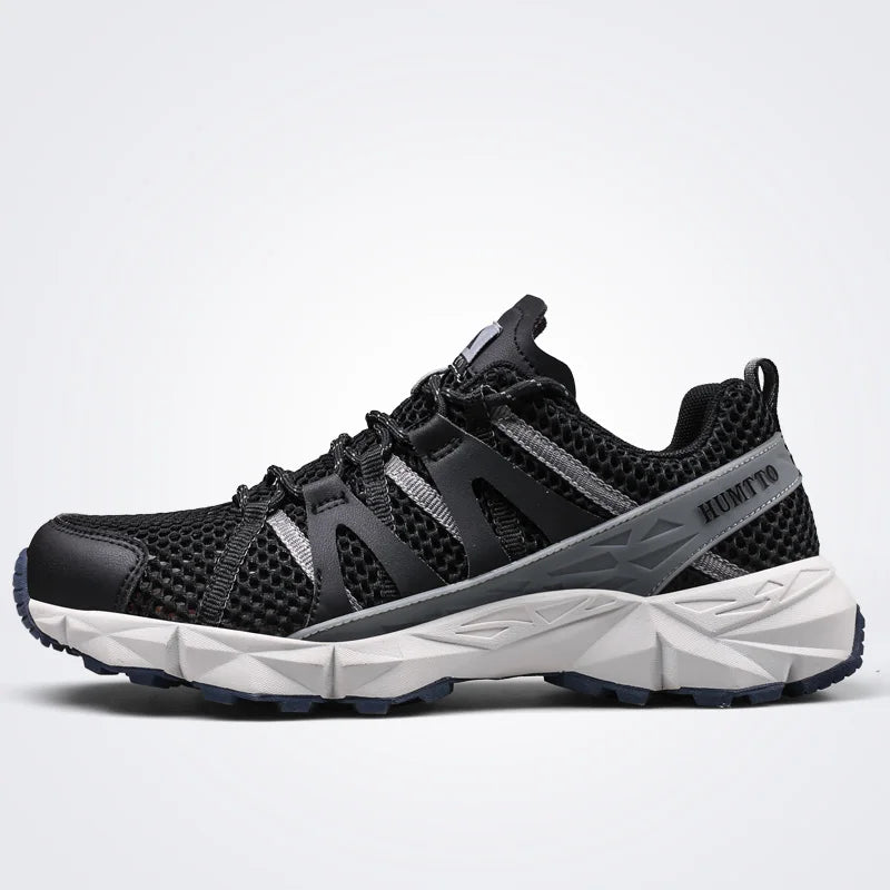 HUMTTO Chaussures de course antidérapantes et amortissantes pour hommes, respirantes, à lacets, pour le sport, le jogging, la randonnée, l'été, légères