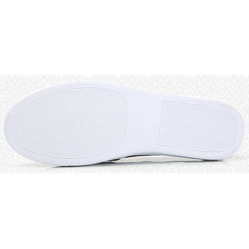 WOIZGIC Femmes Dames Femelle Fille Chaussures Blanches En Cuir Véritable Plateforme Baskets Sans Lacet Chaussures Vulcanisées Souples ZQMF-960