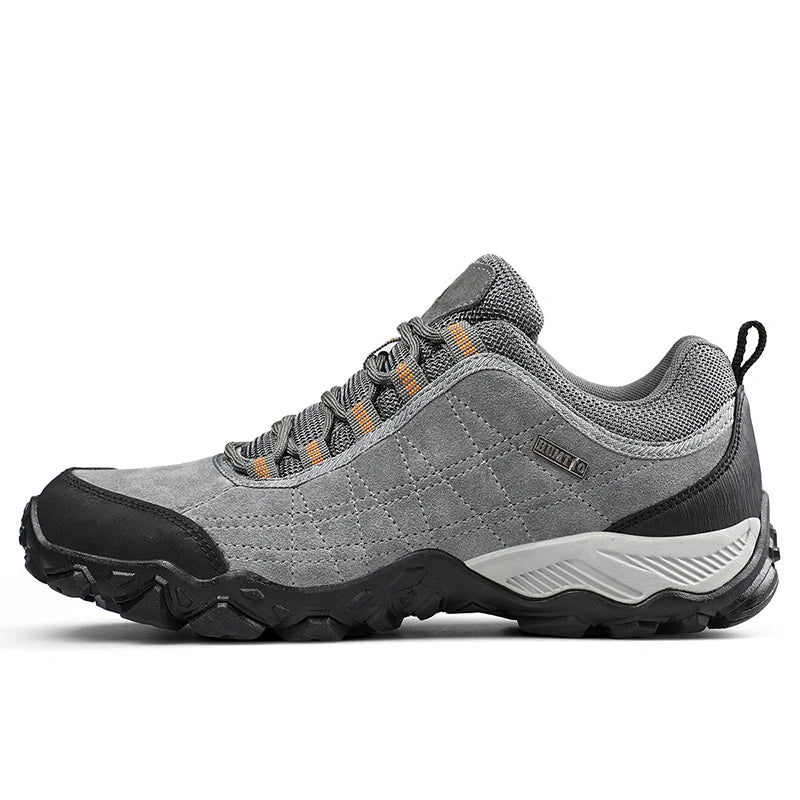 Humtto – Chaussures de randonnée en cuir résistantes à l’usure pour hommes, chaussures de sport de plein air à lacets, baskets d’escalade, de trekking et de chasse