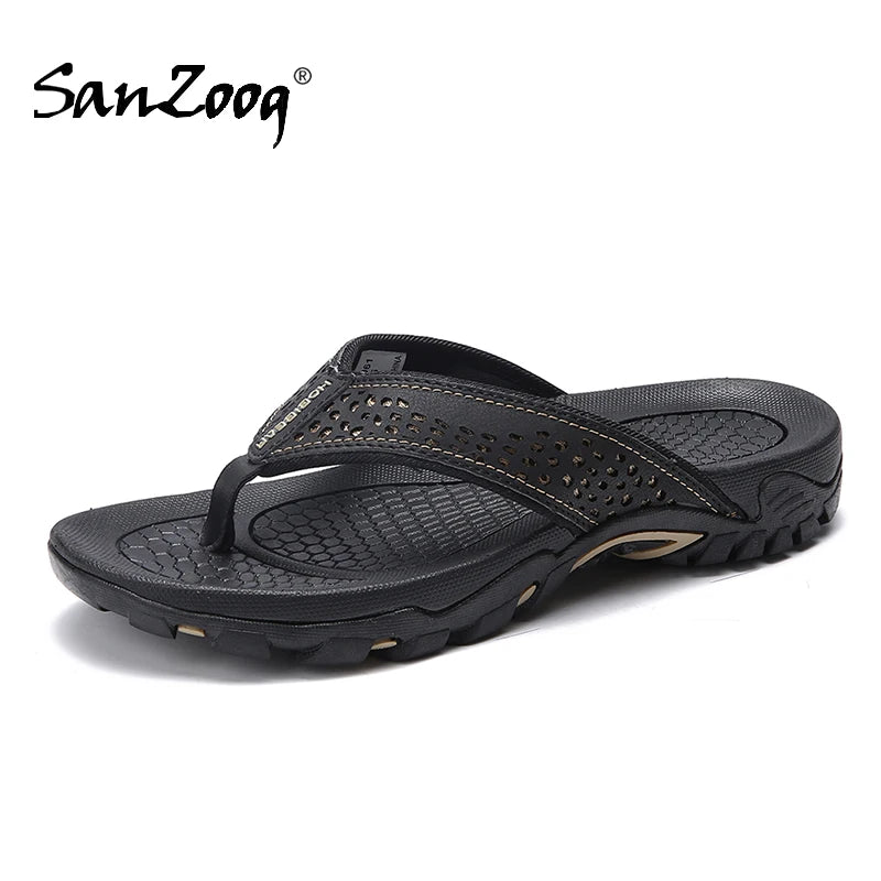 Tongs d'été en cuir PU pour hommes, chaussures de plage, grande taille 49 50 51 52, vente en gros, livraison directe