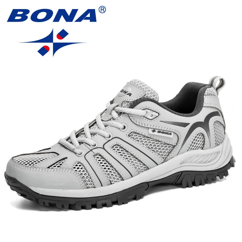 BONA New Arrival Mesh Running Shoes Men Trendy Sneaker Non-Slip Wear-Resistant Outdoor Walking Men Sport Shoes Comfortable