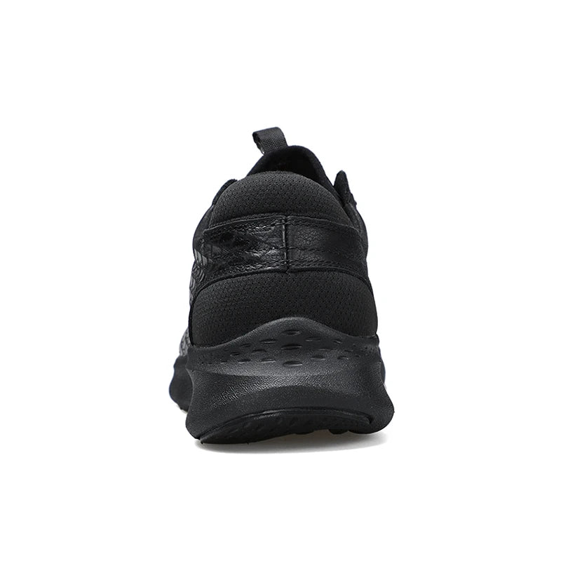 Chaussures de randonnée en cuir véritable de haute qualité pour hommes, baskets d'extérieur à bande élastique, souples, antidérapantes, légères, pour le trekking