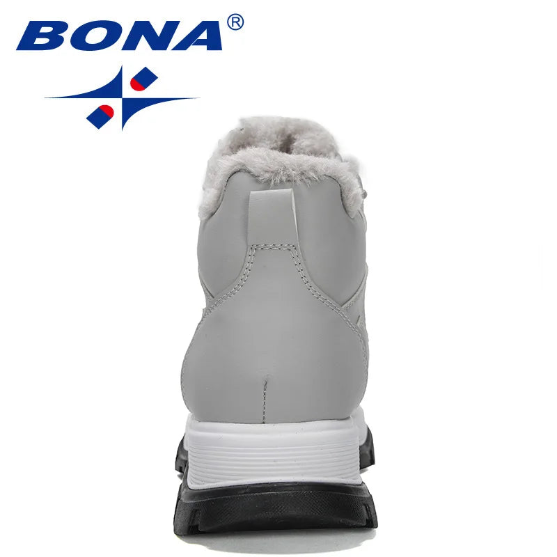 BONA 2022 New Designers Classics Winter Snow Boots Women Fashion Casual High-top Shoes Ladies Plush Warm Platform Ankle Boots