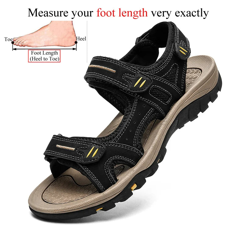 Big Size 48 49 Beach Sandals For Men Outdoor Casual Trekking Summer Breathable Shoes Sandal Hook & Loop Sandalias Hombre Playa