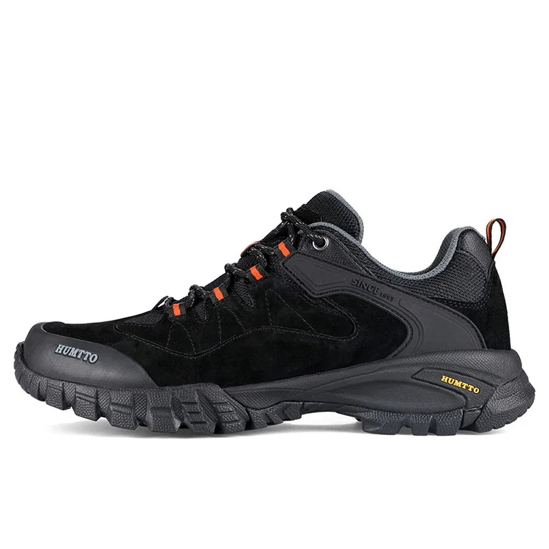 HUMTTO Waterproof Hiking Shoes Men Women Breathable Non-slip Genuine Leather Shoes Outdoor Climbing Trekking Tourism Sneakers