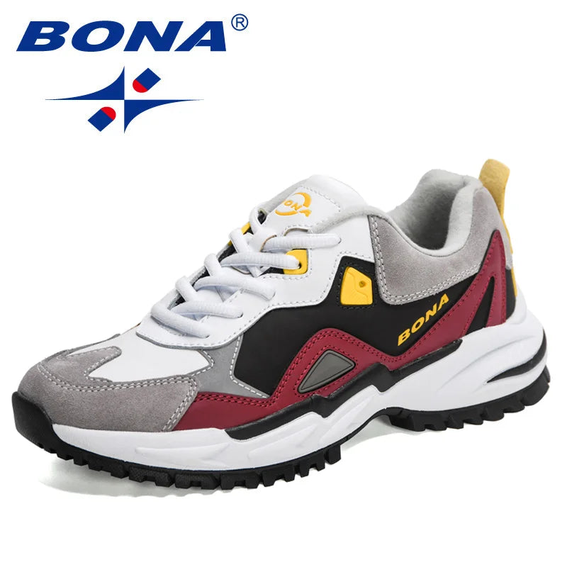 BONA BONA 2022 New Designers Top Quality Original Trial Running Shoes Men Sport Jogging Athelitic Outdoor Shoes Man Walking Foot
