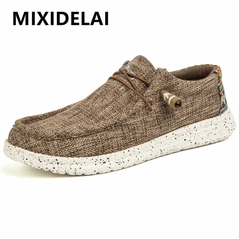 Chaussures décontractées en toile denim pour hommes, grandes tailles, vulcanisées, tendance, de luxe, respirantes, pour l'extérieur