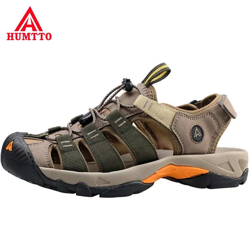 Sandales d'été HUMTTO pour hommes 2021, sandales de plage respirantes pour hommes, chaussures aquatiques pour randonnée, camping, pêche, escalade
