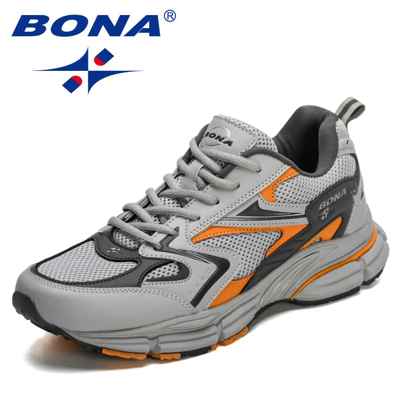 BONA 2023 New Designers ActionMen Non-slip Man Jogging Shoes Athletic Training Sneakers  Leather Running Shoes  Mansculino Trend
