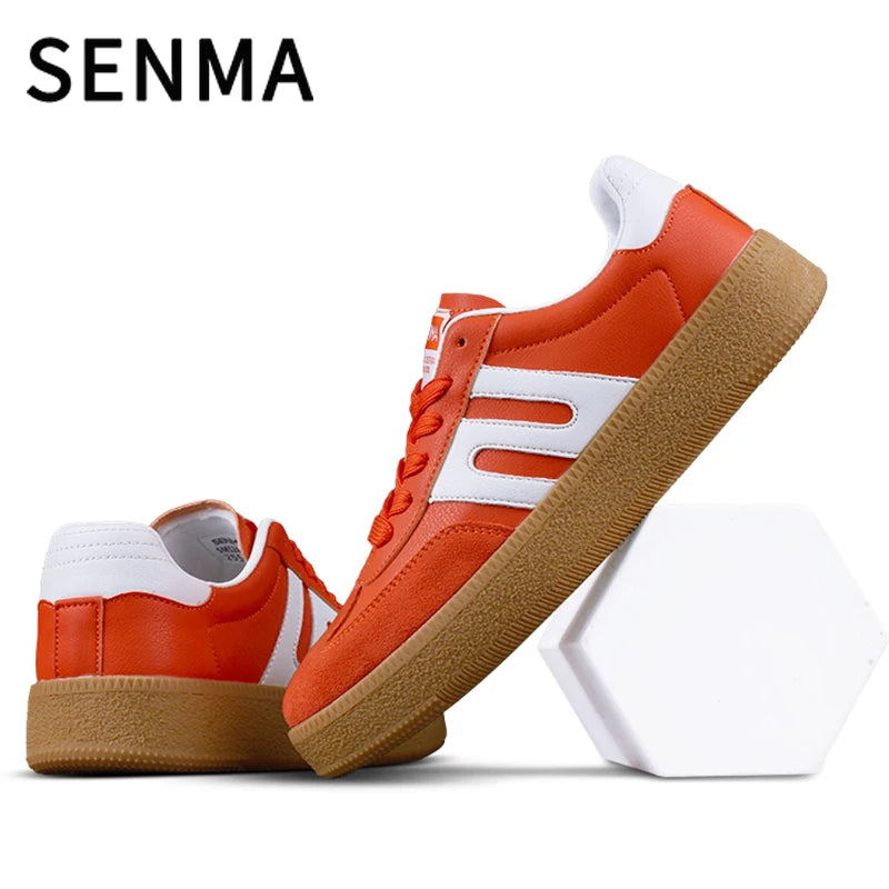 SENMA Women's & Men's Fashion Sneakers Vibration Height Increase Shoes Lightweight Comfortable Casual Skateboarding Walking Shoe