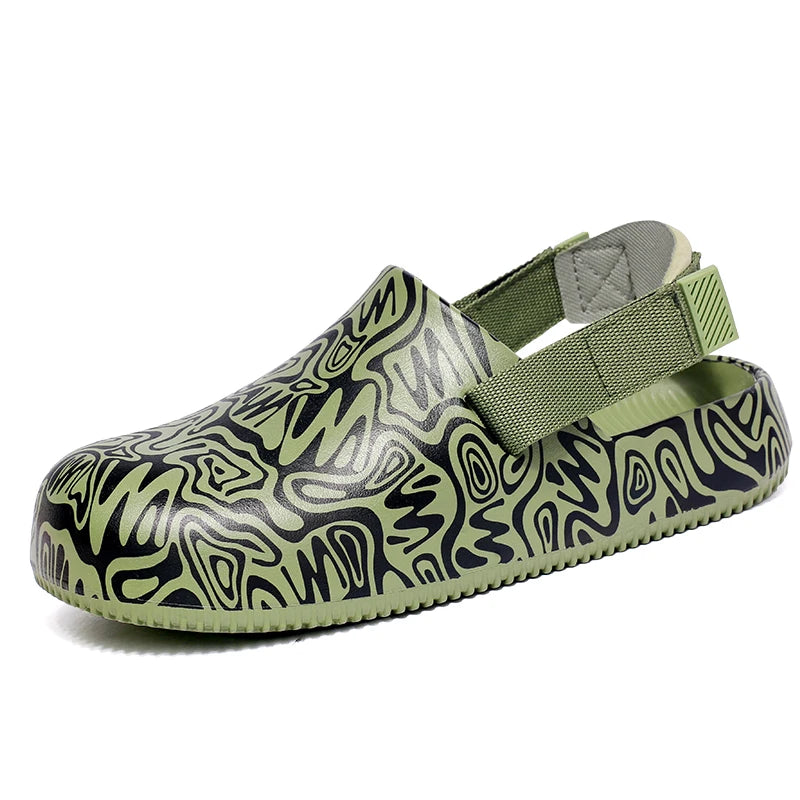 STRONGSHEN Men Sandals Camouflage EVA Slippers Garden Platform Sandals Summer Couple Sneakers Outdoor Flip Flops Home Clogs
