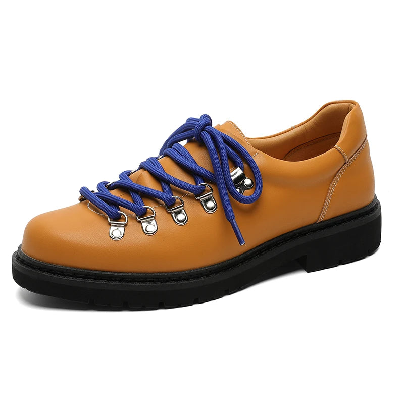Personality Genuine Leather Shoes For Man Casual Fashion Business Shoes High Quality Lace Up Streetwear Designer Party Shoes