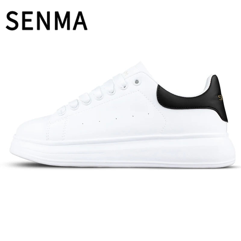 SENMA Men's Fashion Sneakers Women Low Top Walking Shoes Daily Comfortable Casual Lace-up Non Slip Tennis Sneakers Skate Shoes