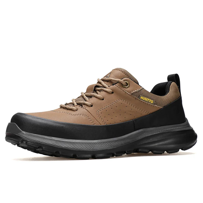 Chaussures de randonnée en cuir HUMTTO antidérapantes pour hommes, baskets de sport de sécurité pour l'extérieur, bottes de trekking respirantes pour hommes